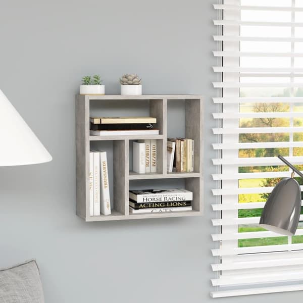 vidaXL væghylde 45,1x16x45,1 cm konstrueret træ betongrå