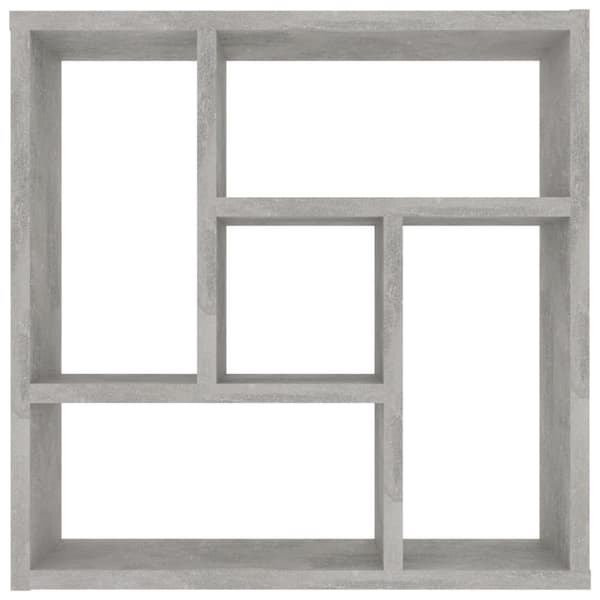 vidaXL Vägghylla betonggrå 45,1x16x45,1 cm konstruerat trä