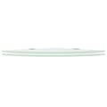 Miniatyrbilde 2 av 7: vidaXL Hjørnehyller 2 stk med kromstøtter glass hvit 25x25 cm