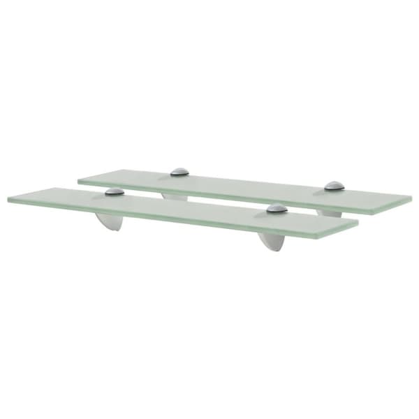 vidaXL svævehylder 2 stk. 50 x 20 cm 8 mm glas