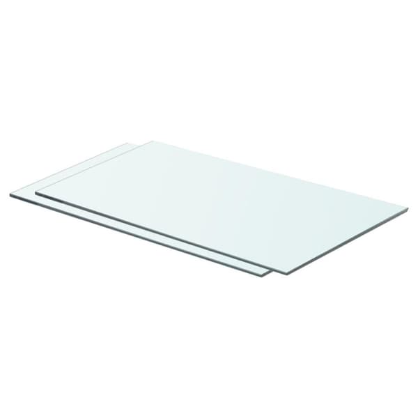 vidaXL Hyllepaneler 2 stk klart glass 60x30 cm
