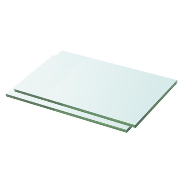 vidaXL hylder 2 stk. glaspanel 30 x 15 cm klar
