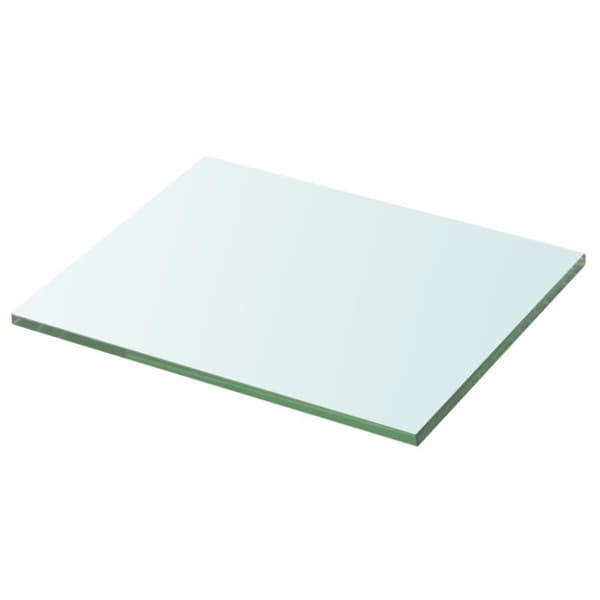 vidaXL Hyllplan 2 st glas genomskinlig 20x20 cm