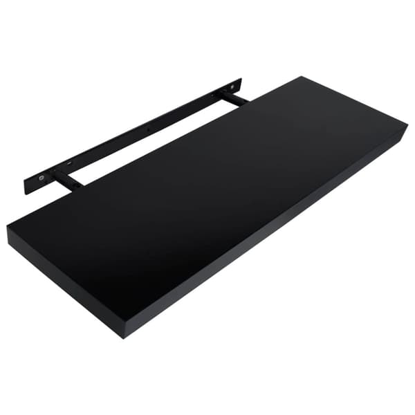 vidaXL Vegghyller 2 stk svart 120x20x3,8 cm