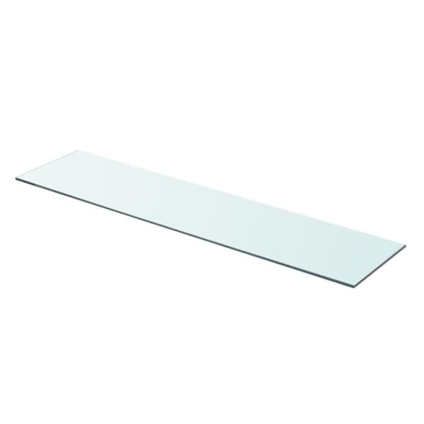 vidaXL Hyllepaneler 2 stk klart glass 90x20 cm