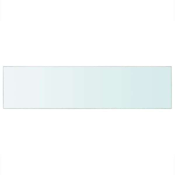 vidaXL Hyllplan 2 st glas genomskinlig 100x25 cm