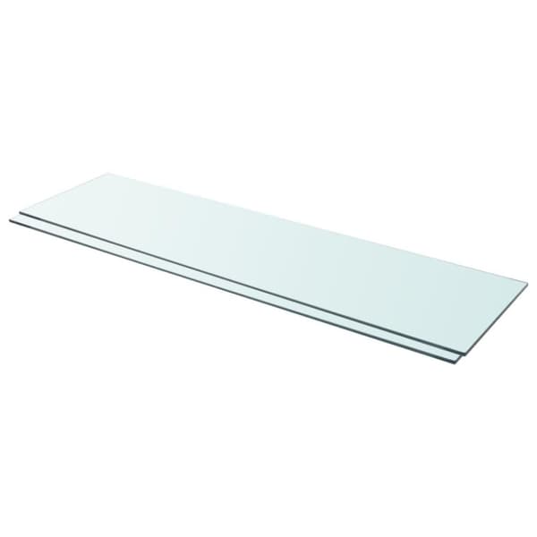 vidaXL hylder 2 stk. glaspanel 110 x 30 cm klar