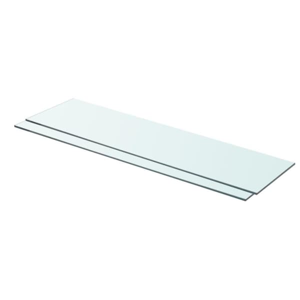 vidaXL hylder 2 stk. glaspanel 80 x 20 cm klar