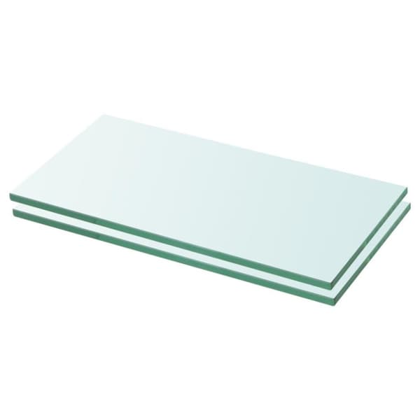 vidaXL hylder 2 stk. glaspanel 20 x 30 cm klar
