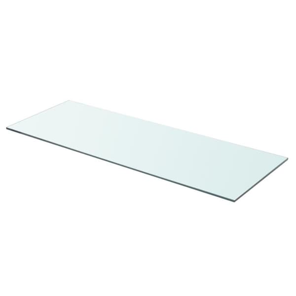vidaXL Hyllplan 2 st glas genomskinlig 80x30 cm