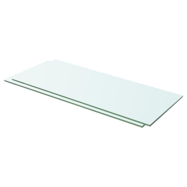 vidaXL hylder 2 stk. glaspanel 60 x 20 cm klar