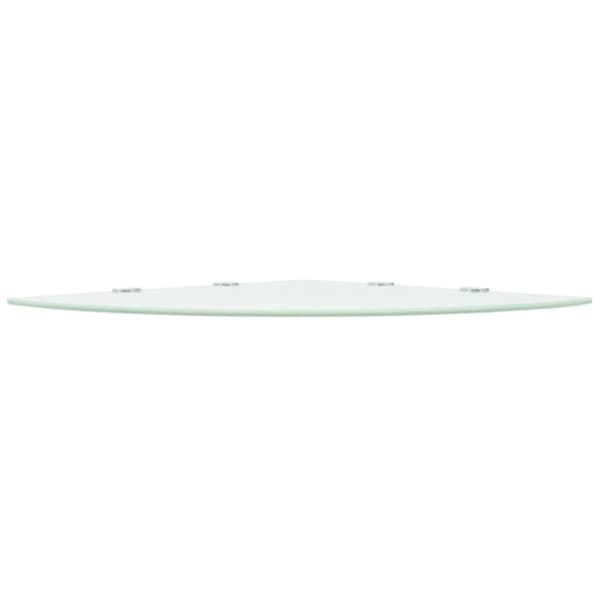 vidaXL hjørnehylder m. krombeslag 2 stk. 45 x 45 cm glas hvid