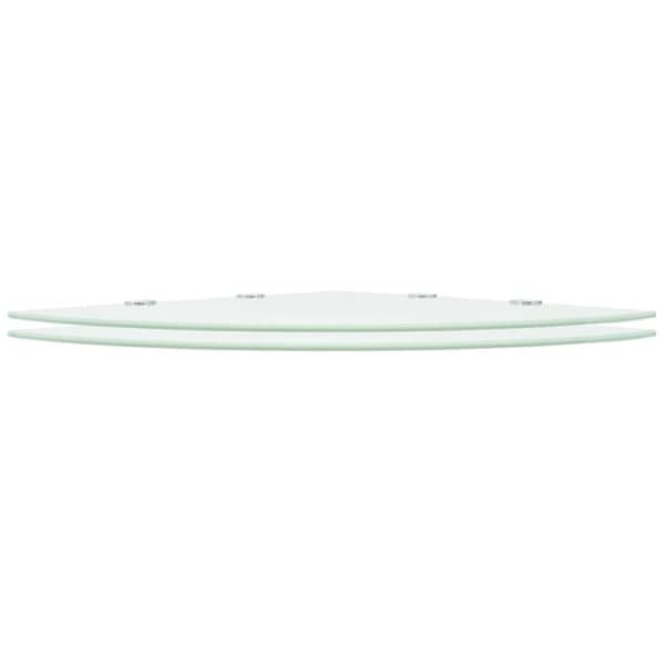 vidaXL hjørnehylder m. krombeslag 2 stk. 45 x 45 cm glas hvid
