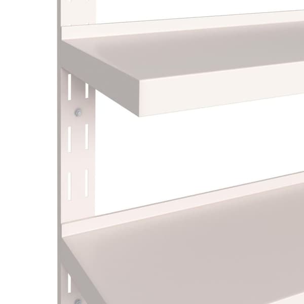 vidaXL Flytende vegghyller 2 nivåer 2 stk rustfritt stål 300x30 cm