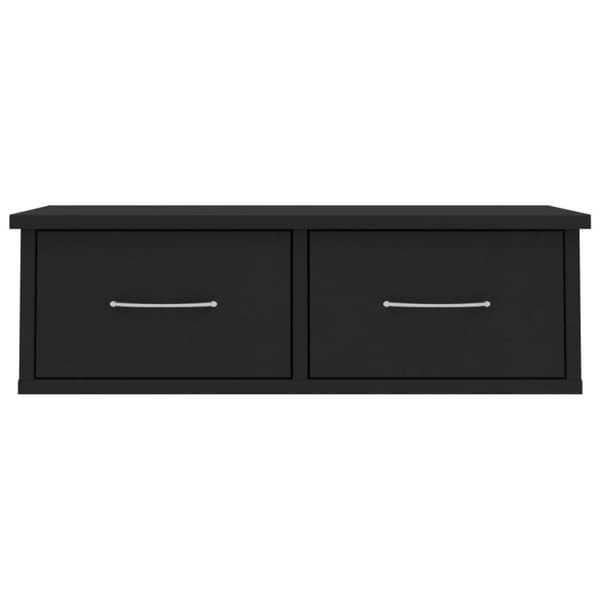 vidaXL Väggmonterade lådor svart 60x26x18,5 cm konstruerat trä