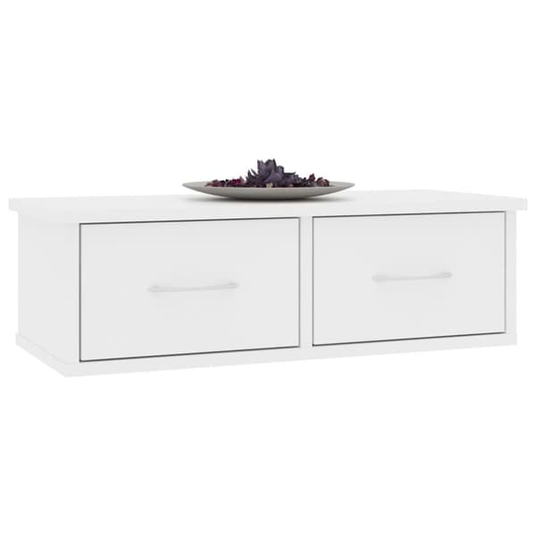 vidaXL Seinälaatikkohylly valkoinen 60x26x18,5 cm tekninen puu