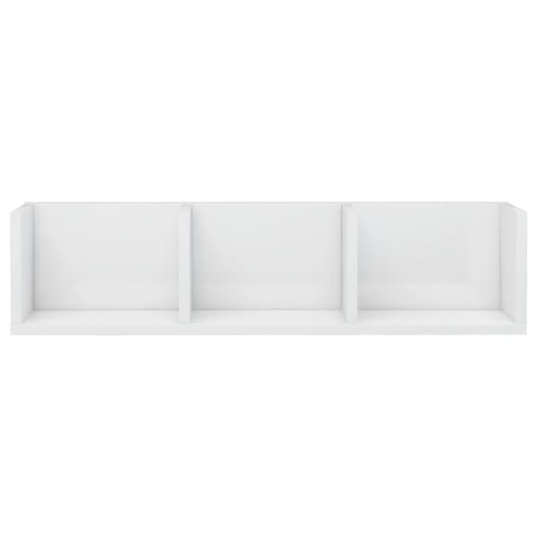 vidaXL cd-reol 75x18x18 cm konstrueret træ hvid højglans