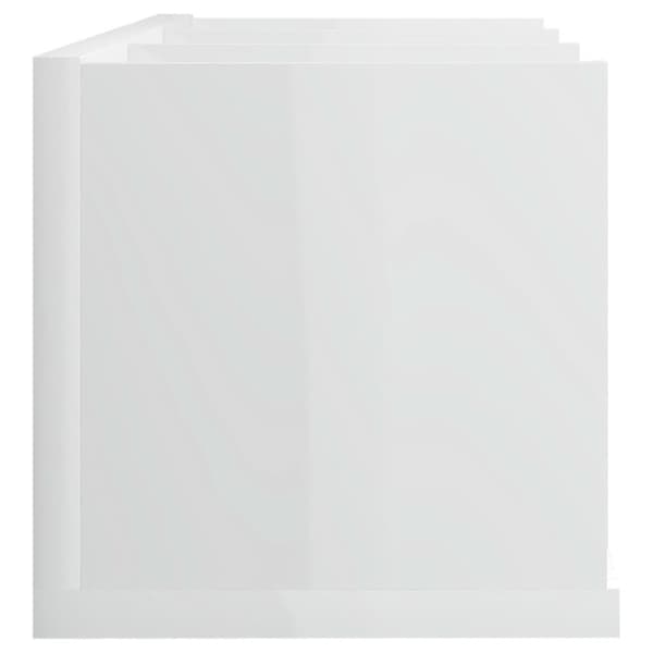 vidaXL cd-reol 75x18x18 cm konstrueret træ hvid højglans
