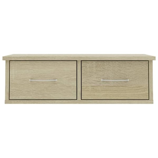 vidaXL Veggskuff sonoma eik 60x26x18,5 cm konstruert tre