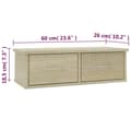 Miniatyrbilde 8 av 8: vidaXL Veggskuff sonoma eik 60x26x18,5 cm konstruert tre