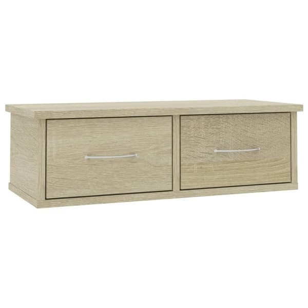 vidaXL Väggmonterade lådor sonoma-ek 60x26x18,5 cm konstruerat trä