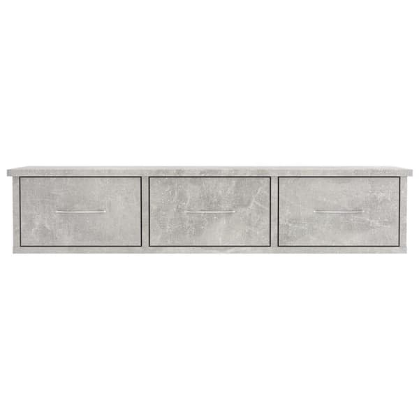 vidaXL Väggmonterade lådor betonggrå 88x26x18,5 cm konstruerat trä