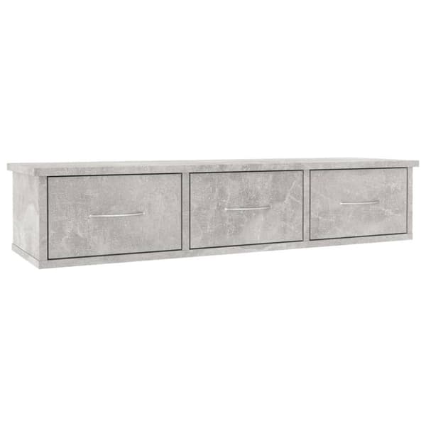 vidaXL Väggmonterade lådor betonggrå 88x26x18,5 cm konstruerat trä