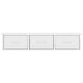 Miniatyrbilde 4 av 9: vidaXL Vegghylle med skuff hvit 88x26x18,5 cm konstruert tre