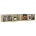Miniatyrbilde 3 av 8: vidaXL Veggmontert CD-hylle sonoma eik 100x18x18 cm konstruert tre