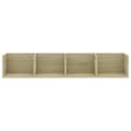 Miniatyrbilde 4 av 8: vidaXL Veggmontert CD-hylle sonoma eik 100x18x18 cm konstruert tre