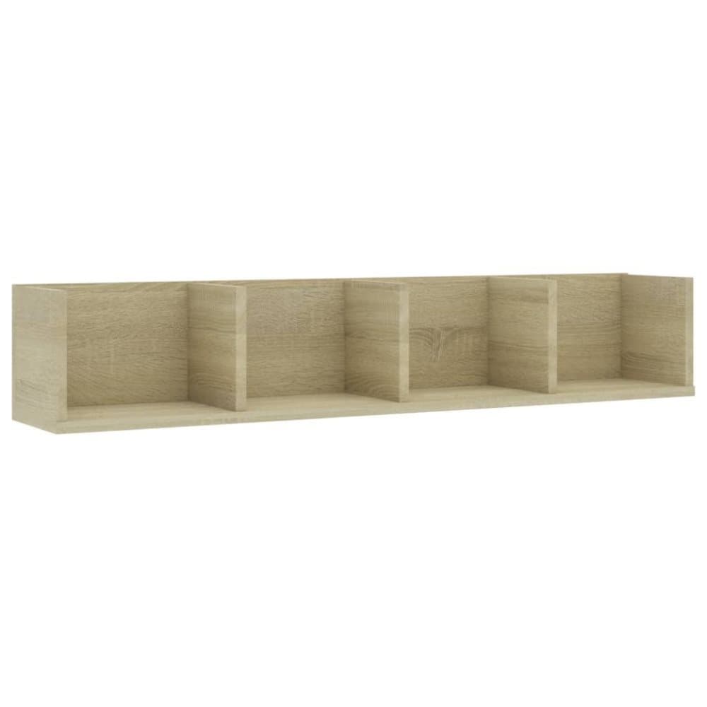 vidaXL CD-hylla sonama-ek 100x18x18 cm spånskiva