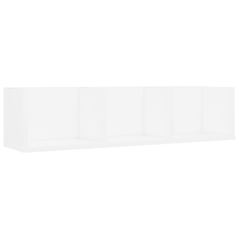 vidaXL CD-hylde 75x18x18 cm spånplade hvid