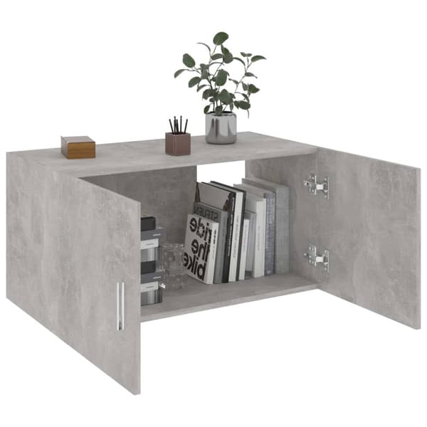 vidaXL vægskab 80x39x40 cm konstrueret træ betongrå