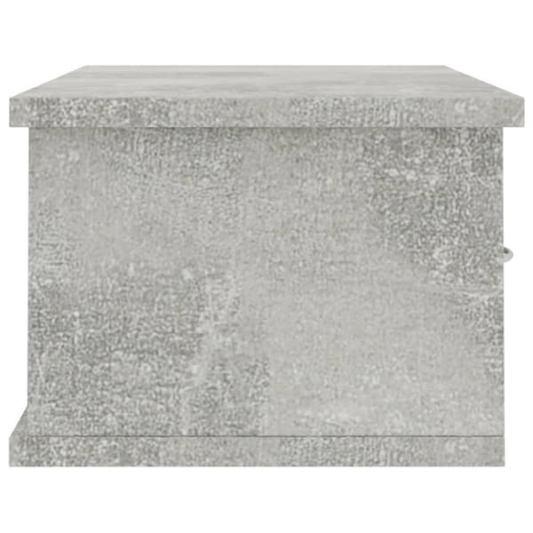 vidaXL Vegghylle med skuff betonggrå 60x26x18,5 cm konstruert tre
