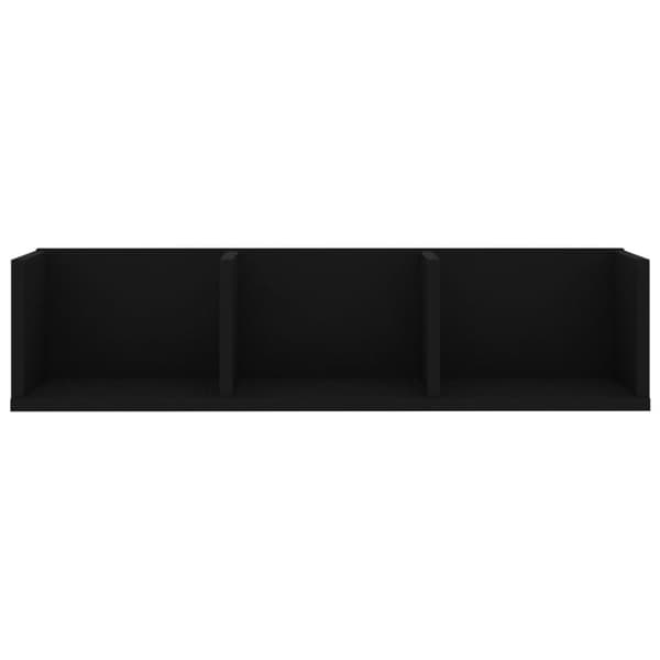 vidaXL cd-reol 75x18x18 cm konstrueret træ sort