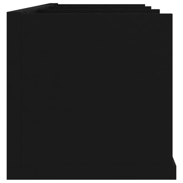 vidaXL cd-reol 75x18x18 cm konstrueret træ sort