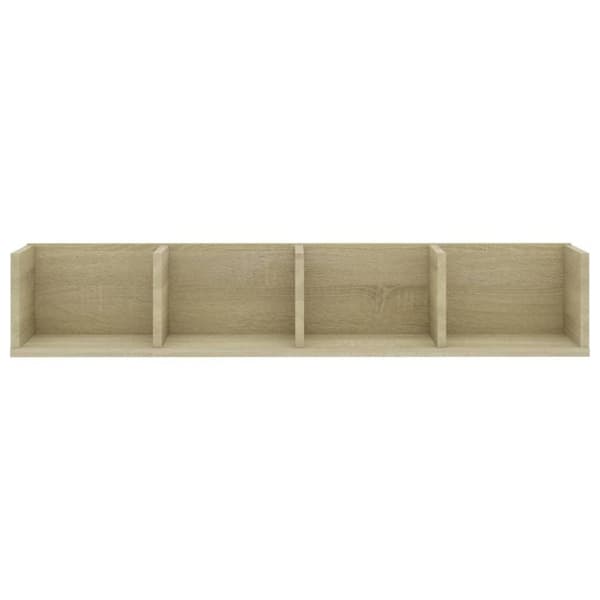 vidaXL CD-hylde 100x18x18 cm konstrueret træ sonoma-eg