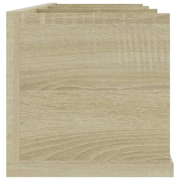vidaXL Veggmontert CD-hylle sonoma eik 75x18x18 cm konstruert tre