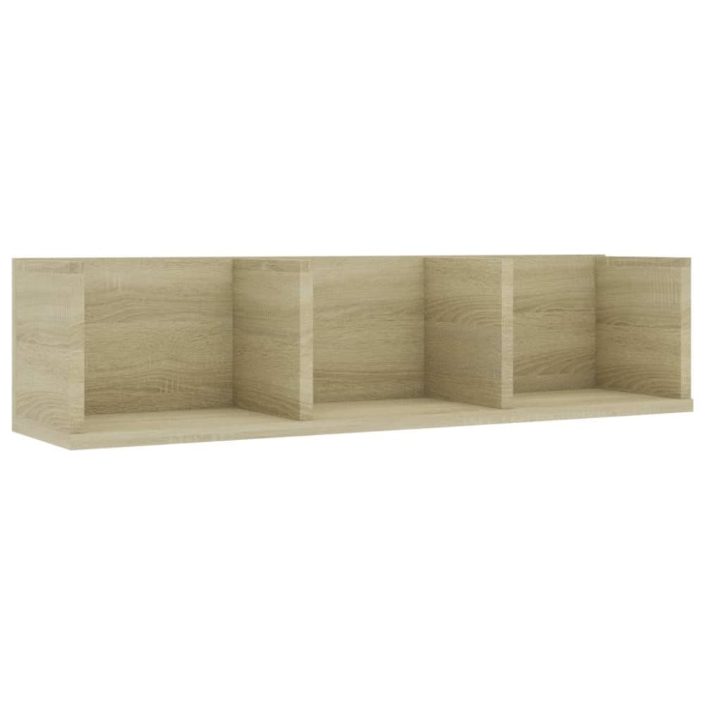vidaXL CD-hylla sonama-ek 75x18x18 cm spånskiva