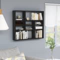 Miniatyrbilde 6 av 6: vidaXL Vegghylle svart 90x16x78 cm konstruert tre