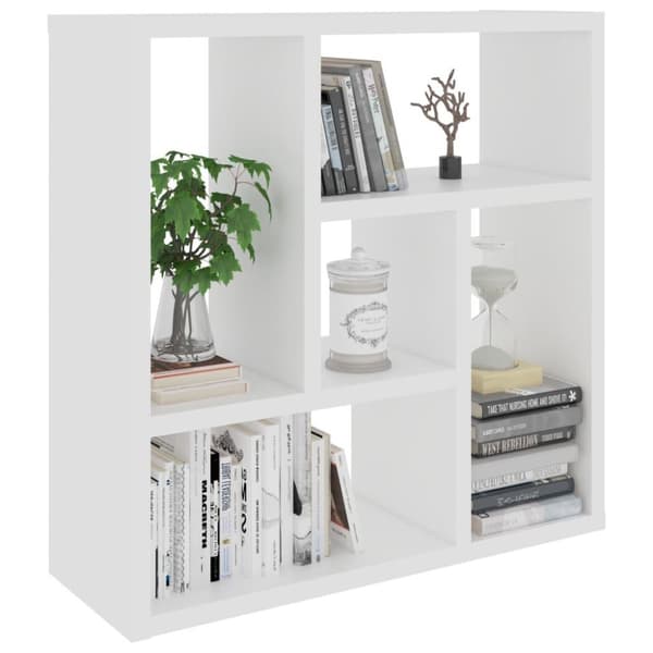 vidaXL Vägghylla vit 45,1x16x45,1 cm konstruerat trä