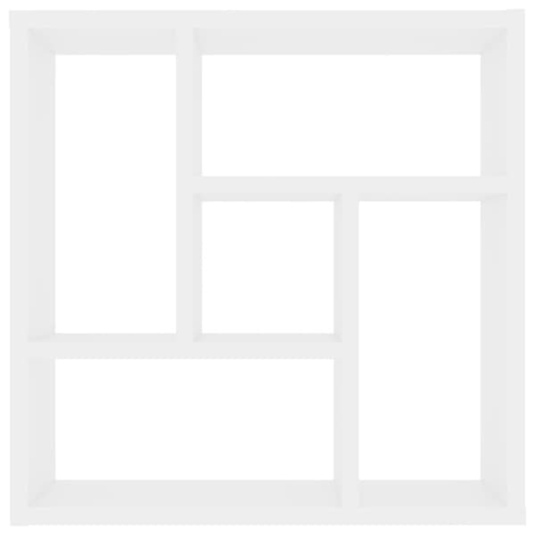 vidaXL Vägghylla vit 45,1x16x45,1 cm konstruerat trä