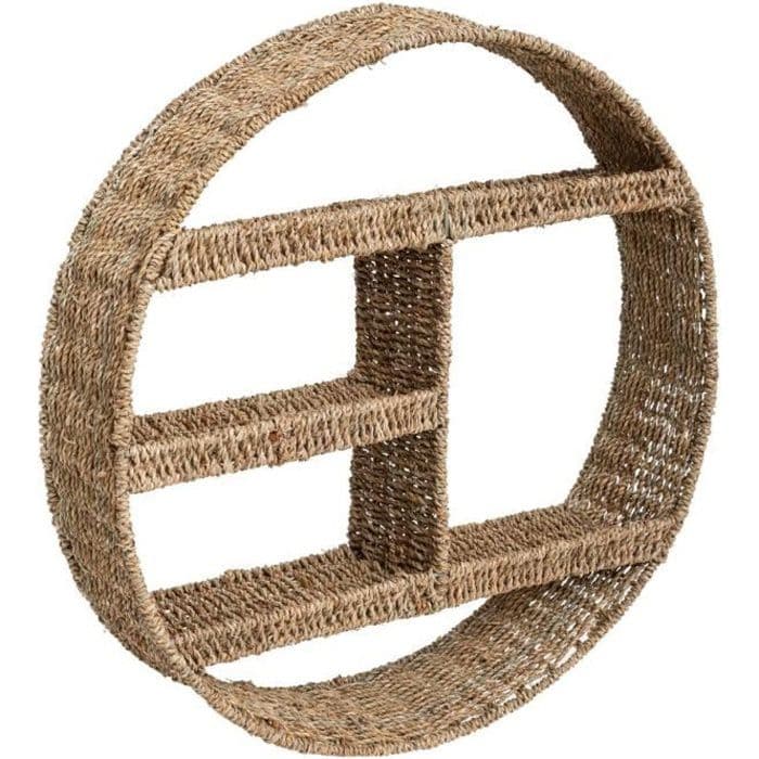 Seagrass pyöreä seinähylly - Ø58 cm - Beige