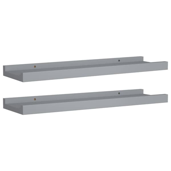 vidaXL gallerihylder 2 stk. 40x9x3 cm MDF grå