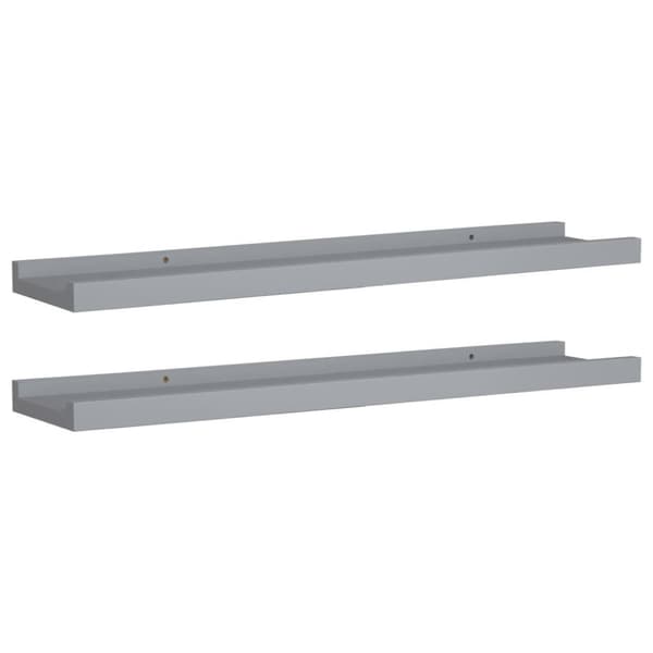vidaXL gallerihylder 2 stk. 60x9x3 cm MDF grå