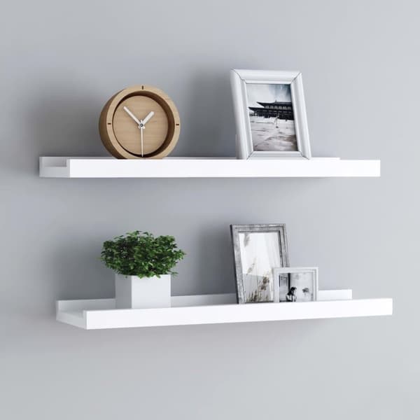 vidaXL billedhylder 2 stk. 40x9x3 cm MDF hvid