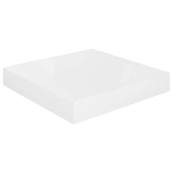 vidaXL Svävande vägghylla vit högglans 23x23,5x3,8 cm MDF