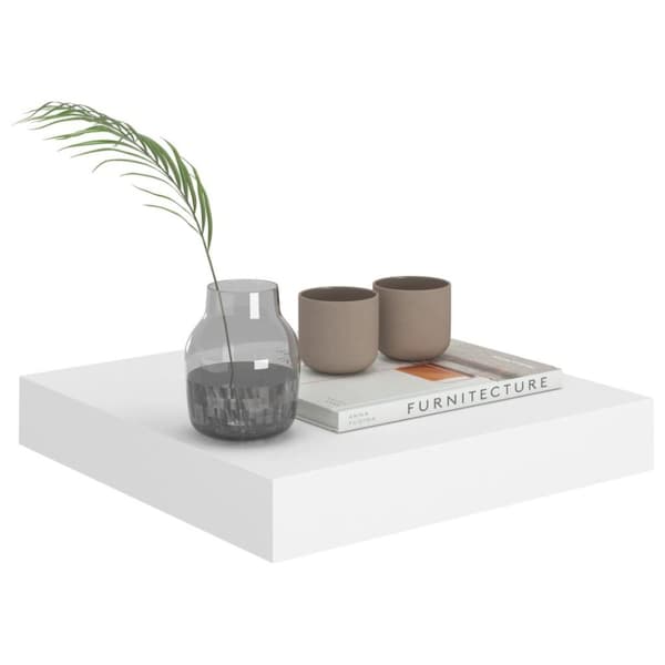 vidaXL Flytende vegghylle hvit 23x23,5x3,8 cm MDF