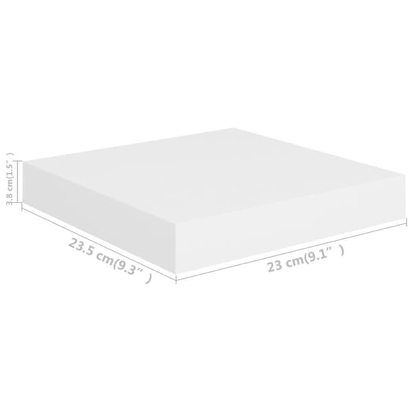 vidaXL Flytende vegghylle hvit 23x23,5x3,8 cm MDF
