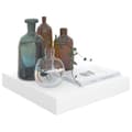 Miniatyrbilde 3 av 7: vidaXL Flytende vegghyller 4 stk høyglans hvit 23x23,5x3,8 cm MDF